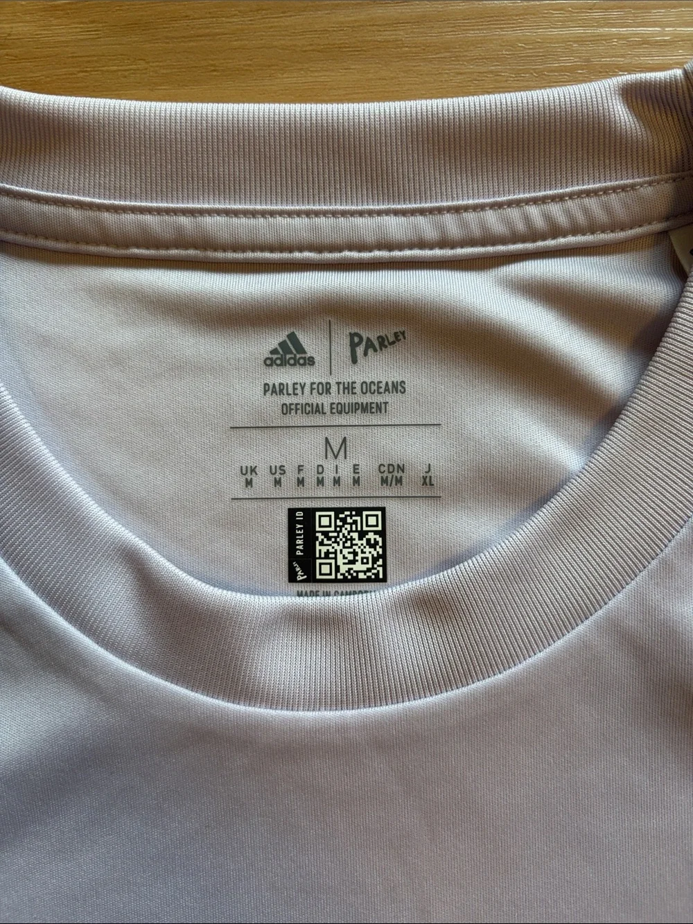 Adidas Men's Pale Lavender Short-Sleeve Athletic Parley